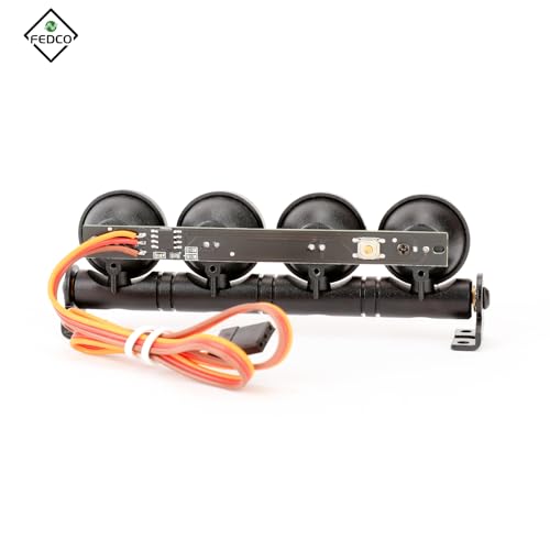 RC Light Bar USB LED Lights 5-Mode Strobe System 4.02 Inch RC Rock Lights for TRX4 SCX10 Redcat Gen7 Upgrades 1/10 RC Crawler Accessories - size: 22MM Led Light