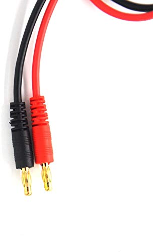 2pcs 30cm RC Balance Charger Lead 4mm Banana Male Plugs to EC3 Male Connector Adapter 14AWG Silicone Lipo Battery Charge Cable