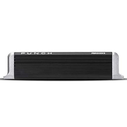 Rockford Fosgate Punch PBR300X2 300-Watt 2-Channel Boosted Rail Amplifier | Class-BR, Ultra Compact Chassis, Easy on Vehicle Electrical System - style: 2 Channel