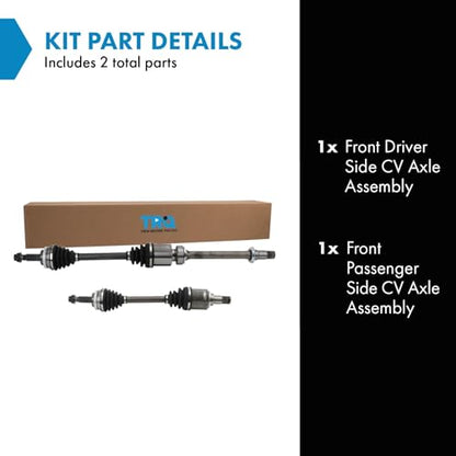 TRQ Front Driver and Passenger Side CV Axle Assembly Set 2 Piece Compatible with 09-10 Toyota Corolla XRS 09-13 Matrix S FWD 09-10 Matrix XRS FWD 09-10 Pontiac Vibe Base 2.4L 09-10 Vibe GT 2.4L - style: CSA36028