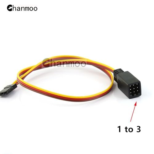 RC JR Style Servo Splitter 1 Male to 2/3/4/5/6 Female Y Harness Leads Y Splitter Cable Lead Wire 350mm for RC Cars Airplane Drone Receiver Servo ESC Cable Servo Fan 2Pcs (1 Male to 2Female) - style: 1 Male to 2Female