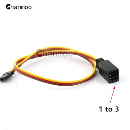 RC JR Style Servo Splitter 1 Male to 2/3/4/5/6 Female Y Harness Leads Y Splitter Cable Lead Wire 350mm for RC Cars Airplane Drone Receiver Servo ESC Cable Servo Fan 2Pcs (1 Male to 2Female) - style: 1 Male to 2Female