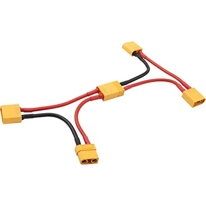 2Pcs HIRCQOO RC Car Serial Series Cable Adapter Compatible with XT90 Large Tamiya Traxxas EC5 XT60 EC3 T Plug for RC Truck Boat Lipo Battery ESC (XT90 Plug) - style: XT90 Plug