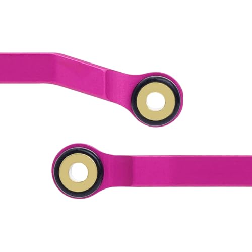 DJX 10PCS Aluminum High Clearance Links Set Front and Rear Link with Steering Link for Redcat Ascent-32 1/32 Scale RC Rock Crawler Car Upgrades Parts (Pink) - color: Pink