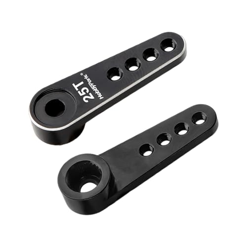 HobbyPark Metal 25T Servo Horn 5mm Spline Gear 25 Teeth Steering Arm for 1/18 RC Cars Trucks Crawler RC Airplane Aircraft Servos Motor (2-Pack)
