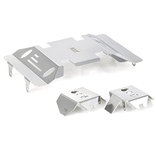 KYX Racing Stainless Steel Skid Plate Protector Chassis Guard Axle Guard for 1/6 RC Crawler Car Axial SCX6 AXI05000