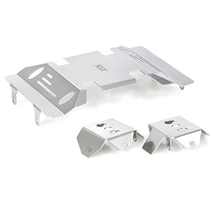 KYX Racing Stainless Steel Skid Plate Protector Chassis Guard Axle Guard for 1/6 RC Crawler Car Axial SCX6 AXI05000