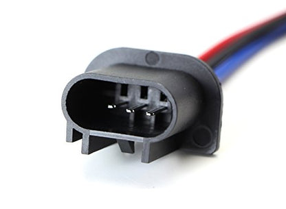 iJDMTOY H13 9008 to H4 9003 Pigtail Wire Wiring Harness Adapters Compatible with H13/H4 Bulb Size Lamp Conversion Retrofit