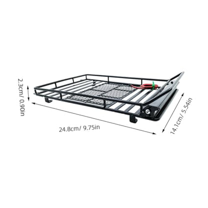 GLEAVI Car Roof Luggage Bracket Light Scale Crawler Cargo Rack and Practical Storage Shelf for Rc Vehicles Fit for Simulation Accessories