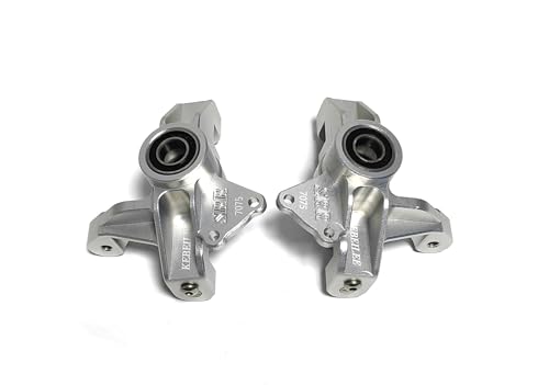 CNC Alu7075 Front Spindle Knuckle for LOSI Super Rock Rey 1/6 8S (Silver) - color: Silver