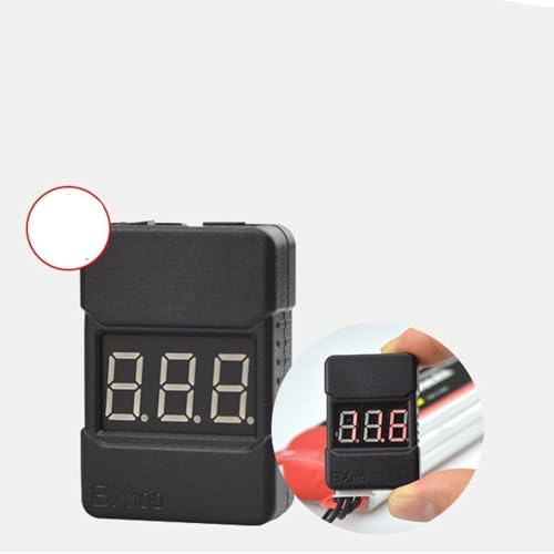 harayaa RC 1-8S Voltage Tester Checker, Alarm Digital Display, RC Spare Parts, Portable