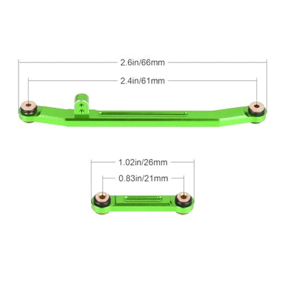 Steering Links Aluminum Steering Linkages for Axial SCX24 C10 Gladiator Bronco Wrangler Deadbolt (Green) - color: Green