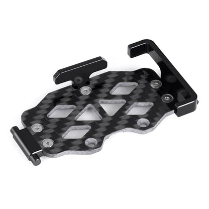TRX4M Battery Tray Holder Mount Plate - Carbon Fiber and Aluminum Battery Protection Plate Bracket for TRX4M Defender Bronco K10 F150 1/18 RC Crawler Car Upgrades