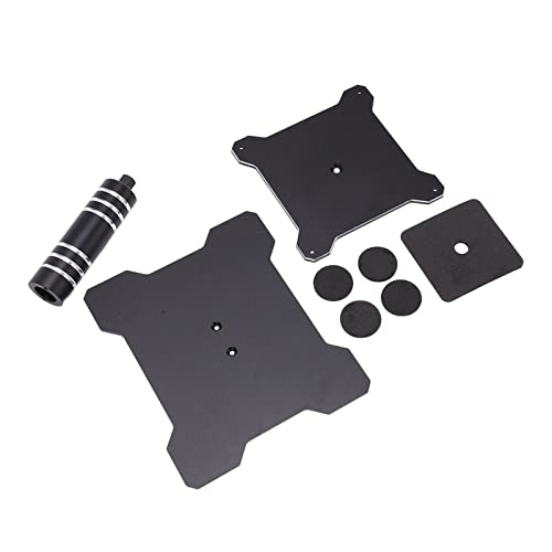 RC Car Repair Workstation, RC Work Stand, 360 Degree Rotation Base, CNC Aluminum Platform with Removable Pillars for 1 10 1 8 1 12 Scale Maintenance, Sleek Black Finish