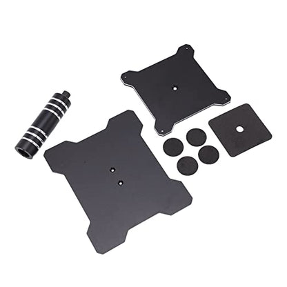 RC Car Repair Workstation, RC Work Stand, 360 Degree Rotation Base, CNC Aluminum Platform with Removable Pillars for 1 10 1 8 1 12 Scale Maintenance, Sleek Black Finish