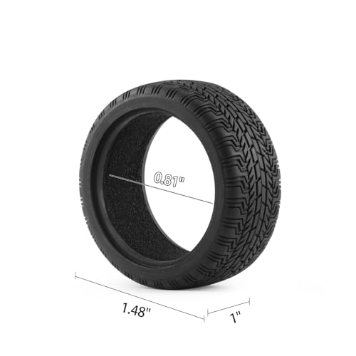 4 PCS Soft Rubber Tires with Foam Insert for 1/10 1/12 Traxxas HSP HPI Tamiya TT02 Touring Drift Rally Car 65mm RC On-Road Tires - style: 4PC