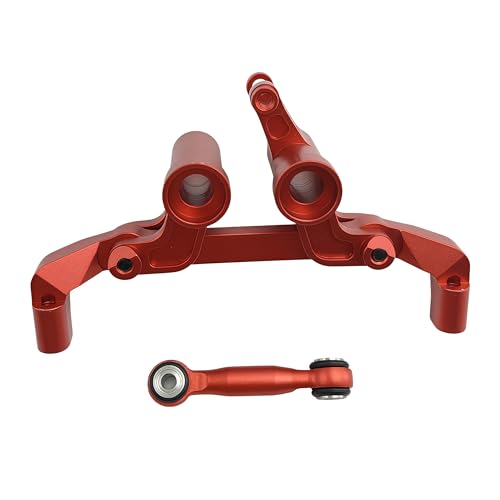 Aluminum Steering Bellcrank Set for 1/10 4-Tec Ford Mustang (Red) | Alloy,Rear Wheel Drive,On-Road Drift,CAR-105237-4,10543,CNC Machined,High Strength,Precision Fit - color: Red