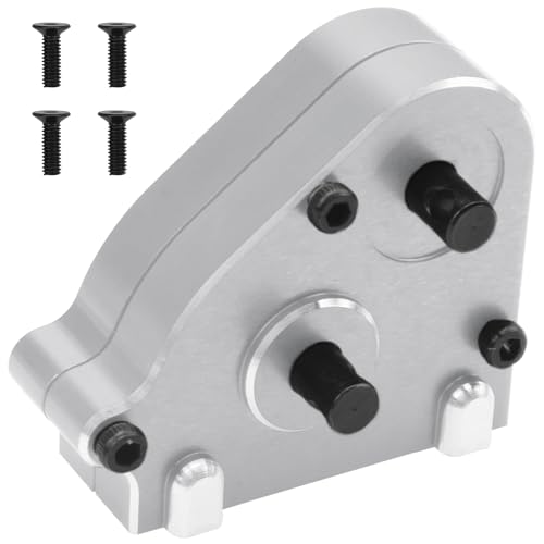 Metal Transfer Case Gearbox Transmission Gearbox Compatible with MN128 MN86 MN86K MN86S MN86KS 4WD G500 1/12 RC Crawler Car Upgrade Part (Silver) - color: Silver