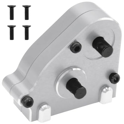 Metal Transfer Case Gearbox Transmission Gearbox Compatible with MN128 MN86 MN86K MN86S MN86KS 4WD G500 1/12 RC Crawler Car Upgrade Part (Silver) - color: Silver