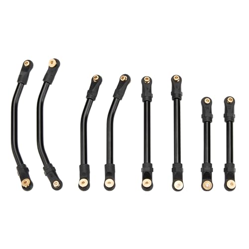 MEUS Racing SCX24 Links Double Bent Links High Clearance Chassis Links Set for Axial SCX24 C10 Bronco Wrangler 1/24 RC Crawler (Aluminum Alloy) - color: Aluminum Alloy