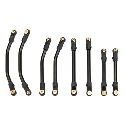 MEUS Racing SCX24 Links Double Bent Links High Clearance Chassis Links Set for Axial SCX24 C10 Bronco Wrangler 1/24 RC Crawler (Aluminum Alloy) - color: Aluminum Alloy