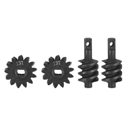 MECCANIXITY 2 Set Hardened Steel Axle Differentials Gear, 12T/13T Steel Gear Upgrade Parts for RC Vehicles Truck Drift Car Part, Black - style: 12T/13T