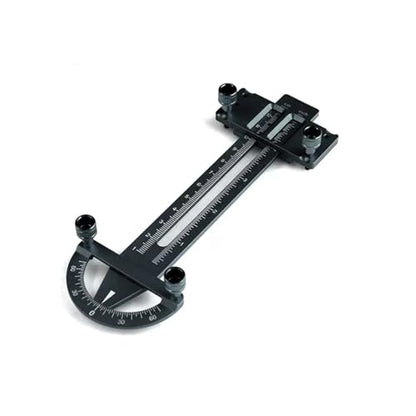 RC Car Repair Kit RC Road Car Aluminum Metal 3 in 1 Height Gauge Ruler Wheel for Up Tool Set Chassis Camber Ride Dip Angle Suspension Simple Toy Parts - color: Black
