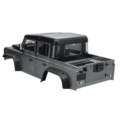 1/10 RC Land Rover Defender Pickup Hard Body Shell Kit-313mm Wheelbase Pickup Body for Axial SCX10 90046 TRX4 CC01 Capra RC Crawler Car (White) - color: White