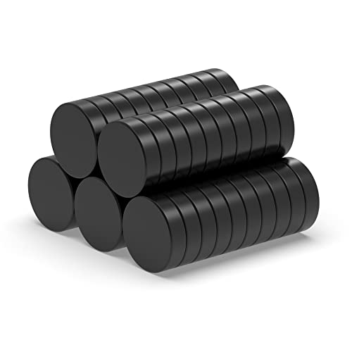 Strong Neodymium Magnets - Rare Earth, Heavy Duty, Round, Small, 0.47 x 0.12 Inch, 50 PCS, Black - color: Black, size: 0.47inch 50PCS
