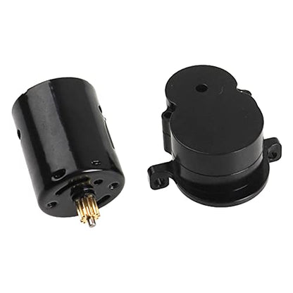 Aluminum Alloy Gearbox Housing Gear Box & Steel Gears with 370 Motors Compatible with WPL D12 1/10 RC Car (Black) - color: Black