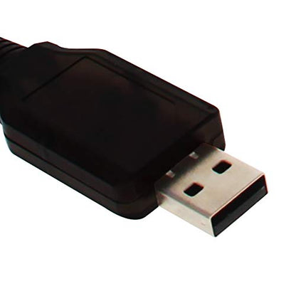 Heyiarbeit RC USB Charging Cable Nickel Cadmium Nickel Hydrogen 7.2V Adapter Cable SM-2P for RC Ni-MH Ni-CD Battery Black 1Pcs - size: SM-2P 1Pcs