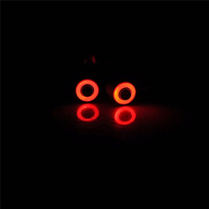 MOHERO 2 LEDs Angel Eyes & Demon Eyes LED Light Headlights for 1/10 RC Model Crawler Cars Headlamps (Red+White, 10mm) - color: Red / White, size: 10mm