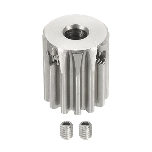 uxcell 1 Mod 13T Spur Gear 5mm Bore, 304 Stainless Steel Pinion Gear, 20°Pressure Angle, for Spur Rack and RC Model Car or Motor DIY - size: 1 Mod 13T, 5mm