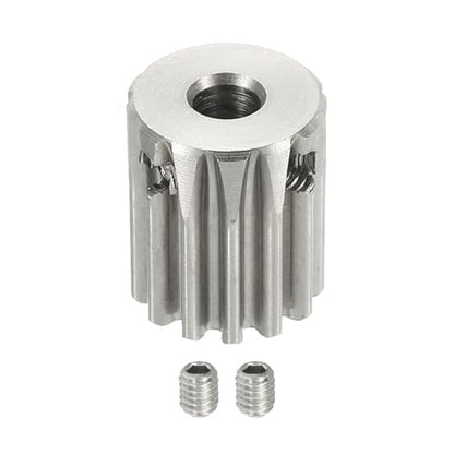 uxcell 1 Mod 13T Spur Gear 5mm Bore, 304 Stainless Steel Pinion Gear, 20°Pressure Angle, for Spur Rack and RC Model Car or Motor DIY - size: 1 Mod 13T, 5mm