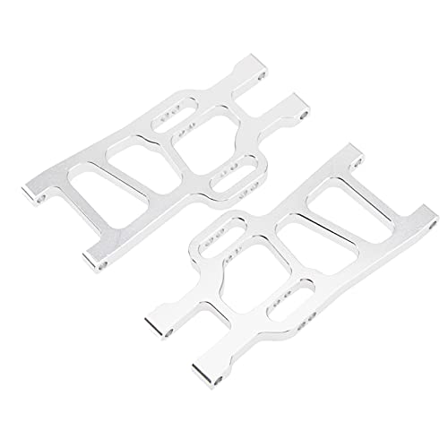 Metal Front Lower Suspension Arm Upgrade Part 08005 Compatible with Redcat Racing HSP 94111 1/10 RC Car Truck (Silver) - color: Silver