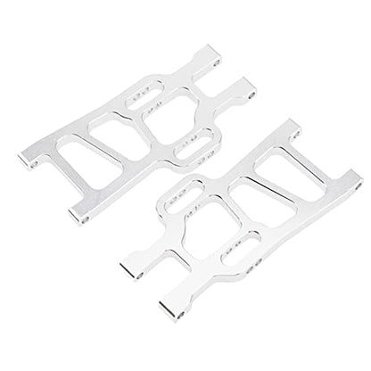 Metal Front Lower Suspension Arm Upgrade Part 08005 Compatible with Redcat Racing HSP 94111 1/10 RC Car Truck (Silver) - color: Silver