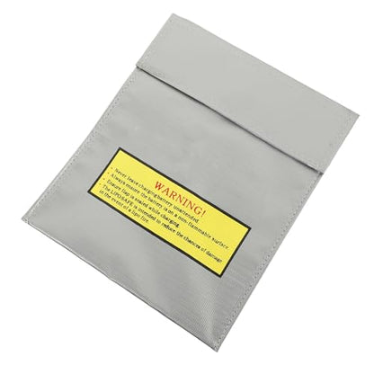 Sewroro Lipo Battery Fireproof Bag Rc Battery Safety Charge Pouch Fire-Resistant Storage Sack for Charging and Storing Lipo Packs Protects Workshop Home and Family 9.05X7.08In