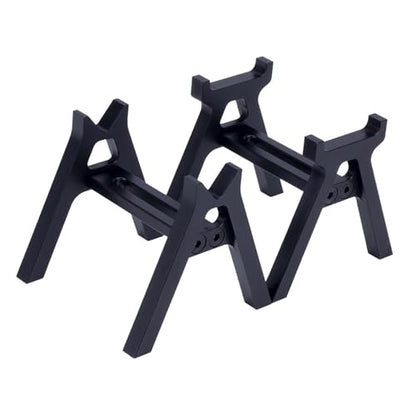 harayaa 2 Pieces RC Car Stand RC Repair Work Station Model Support Simulation Upgrade Compact Aluminum Alloy Suitable for Display Maintenance, Black - color: Black