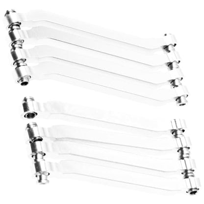 Metal Chassis Pull Rods Link Suspension Tie Rod Upgrade Parts Compatible with MN Model D90 D91 D96 D99 D99S MN90 MN99S 1/12 RC Car (Silver) - color: Silver