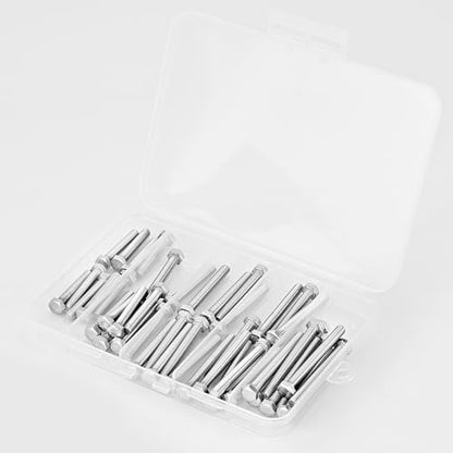 M5 x 30mm 35mm 40mm 45mm 50mm Heavy Duty Hexagon Bolts Hex Head Screws, 304 Stainless Steel, Metric Fully Thread, Machine, Bright Finish, Assortment Kit 50PCS - size: M5 x 30/35/40/45/50mm (50PCS)