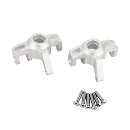 Aluminum Front Rear Swing Arm & Steering Knuckle C-Hub Kit Compatible with 1/14 MJX Hyper Go 14210 14209 H14BM RC Upgrade Parts (Silver) - color: Silver