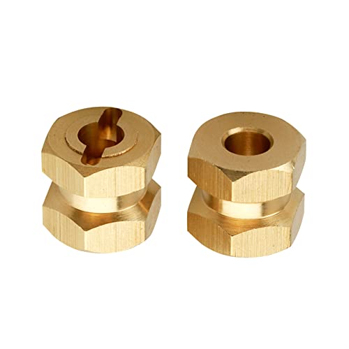 Brass 12mm Wheel Spacer Wheel Hubs Extension Drive Adapter for Axial SCX10 & SCX10 II 1/10 RC Crawler (12mm) - size: 12mm