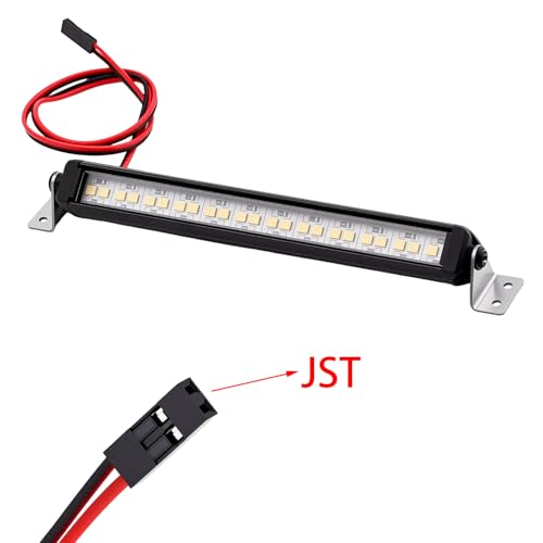 Aluminum RC Light Bar 24 LED 120mm Roof Light for 1/10 RC Crawler Car | With CH3 Light Control Switch Kit, Axial SCX10 Traxxas TRX4 Arrma Karton Redcat GEN8 - size: 120mm