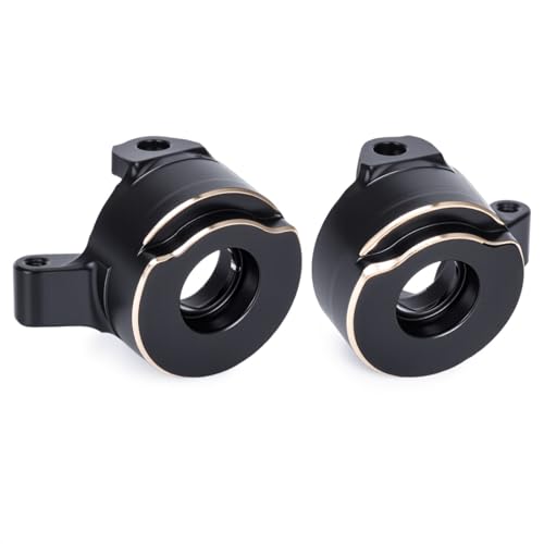Brass Steering Knuckles Rear Hubs Weights Diff Covers for 1/30 RC Crawler AXIAL SCX30 Ford Bronco 4X4 Jeep Wrangler JLU Upgrades (Front Axle Set) - color: Front Axle Set