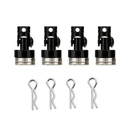 8pcs/Pack Magnetic RC Car Shell Column Invisible Body Post Mount Black