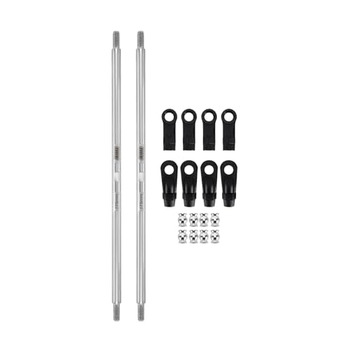 INJORA Stainless Steel Builders Links with Rod Ends for TRX4 SCX10 1/10 RC Crawler Car Upgrade(175mm) - size: 175mm