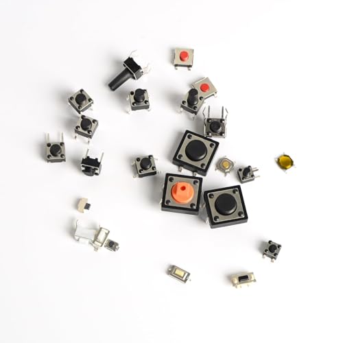 620 Pcs 24 Value Micro Momentary Tactile Switch Assortment Kit | Push Button Switch Set, Made of Plastic, Metal - style: 620 Pcs 24 Value