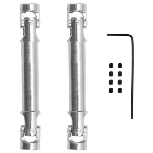2Pcs Vgoohobby 2mm 3mm 4mm Metal RC Drive Shaft CVD Driveshaft Compatible with WLtoys Axial MN Model WPL Tamiya 1/24 1/18 1/16 1/14 1/12 RC Military Crawler Car Tractor Truck (50-65mm 3-3) - color: 50-65mm 3-3