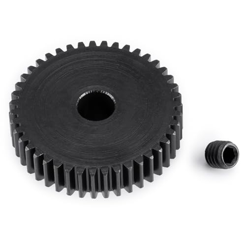 Steel 48P Motor Gear 5mm Bore 43T for 1/10 1/8 1/6 1/5 RC Buggy | Monster Truck Drift Car Off-Road Crawler Part Pinion Gears - size: 43T