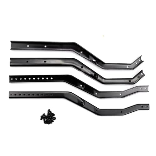 Compatible with Axial for SCX10 III for Gladiator for Wrangler 1/10 RC Car Parts Wheelbase Adjustable Metal for Chassis Frame Rail Set RC Assortment(Black) - color: Black